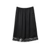 MARC JACOBS THE GLOSSY SATIN + LACE SATIN SLIP SKIRT 2S6RSK015W18